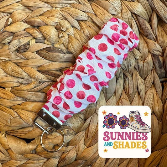 RTS - Polka Dot Scrunchie Keychain