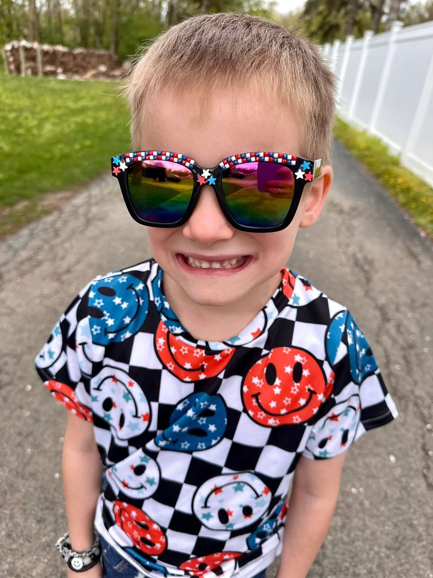 Checkered Star Raybans